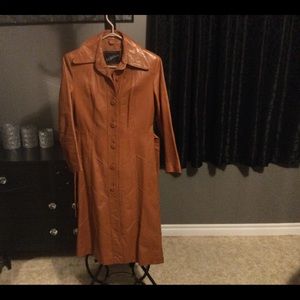 Saks Fifth Avenue Tan Leather Jacket